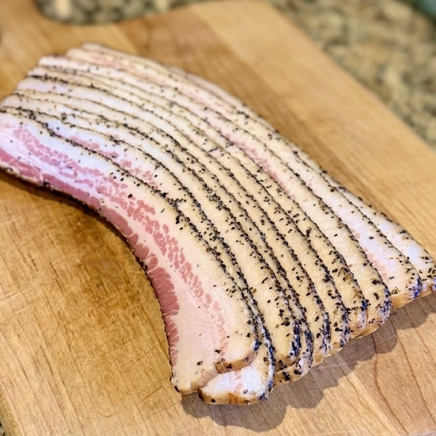 Cracked Black Pepper Thick-Cut Bacon | Uncured, Craft-Made